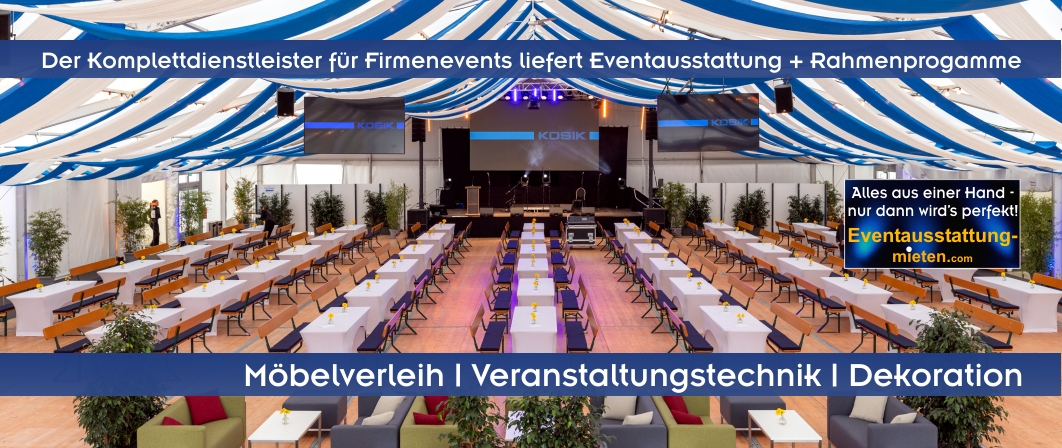 Eventausstattung, Zeltverleih + Catering Augsburg